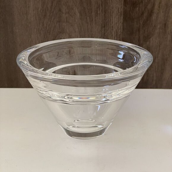 Hanne Dreutler Arthur Zirnsack Studio Ahus Sweden Signed 1997 Crystal Bowl Vase - Picture 1 of 10